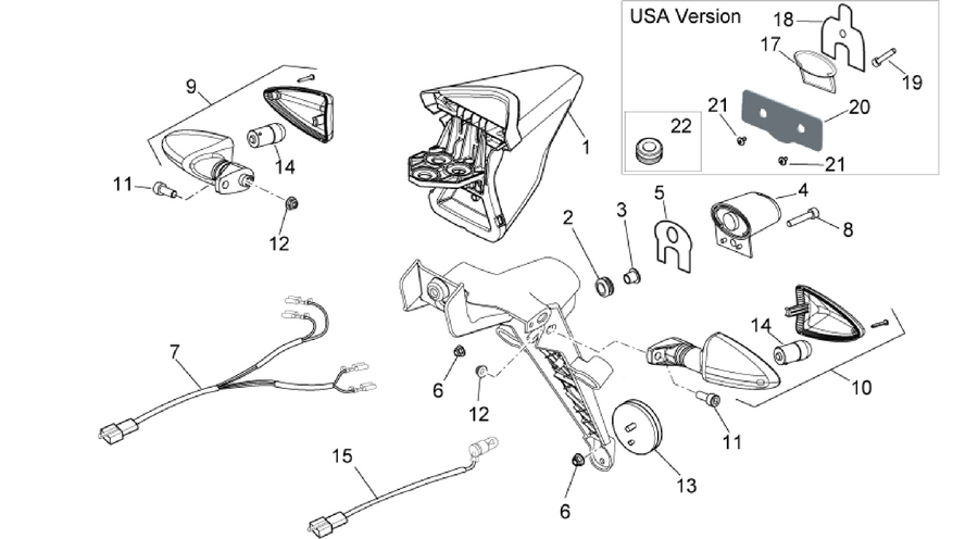 Rear headlamps