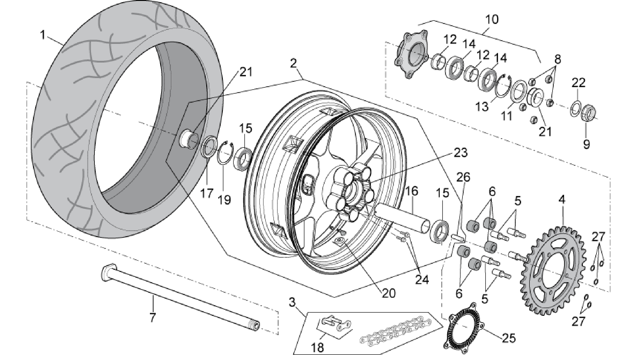 Rear wheel