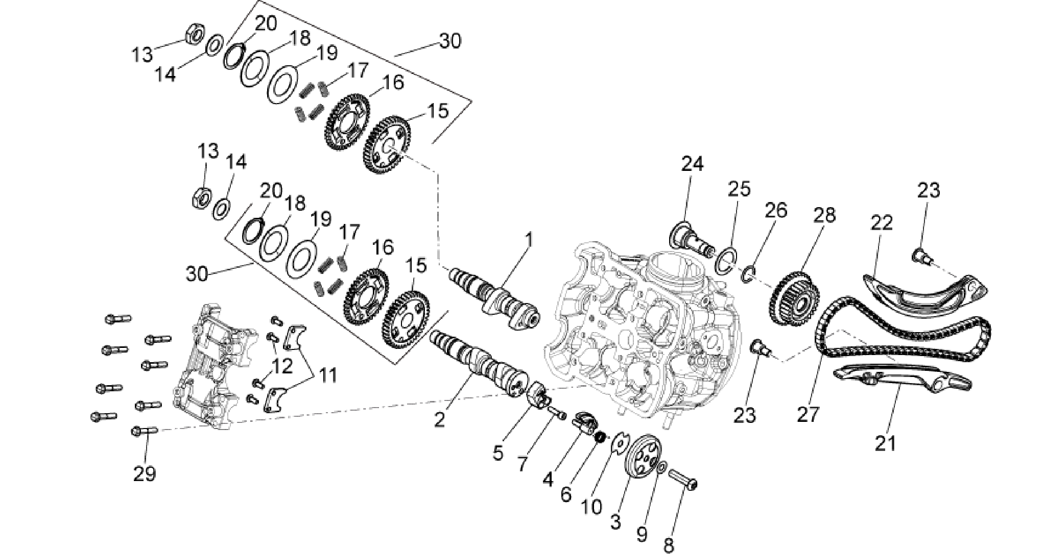Front cylinder timing system