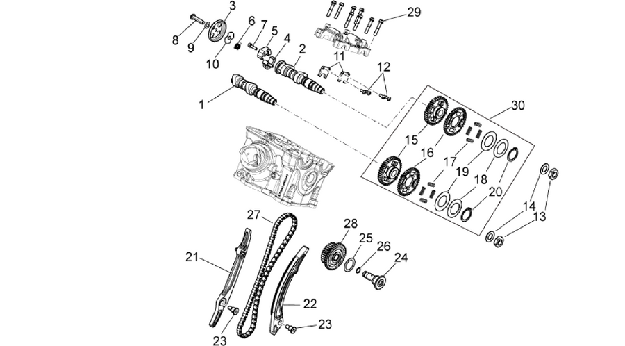 Rear cylinder timing system