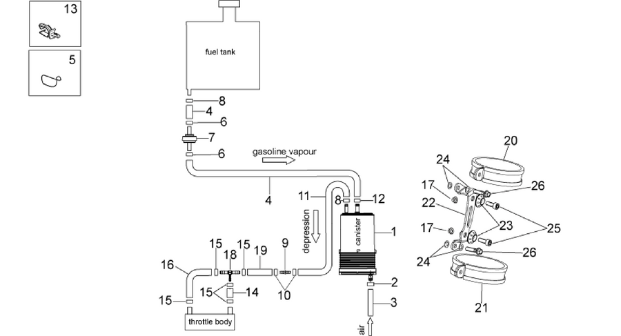 Fuel vapour recover system