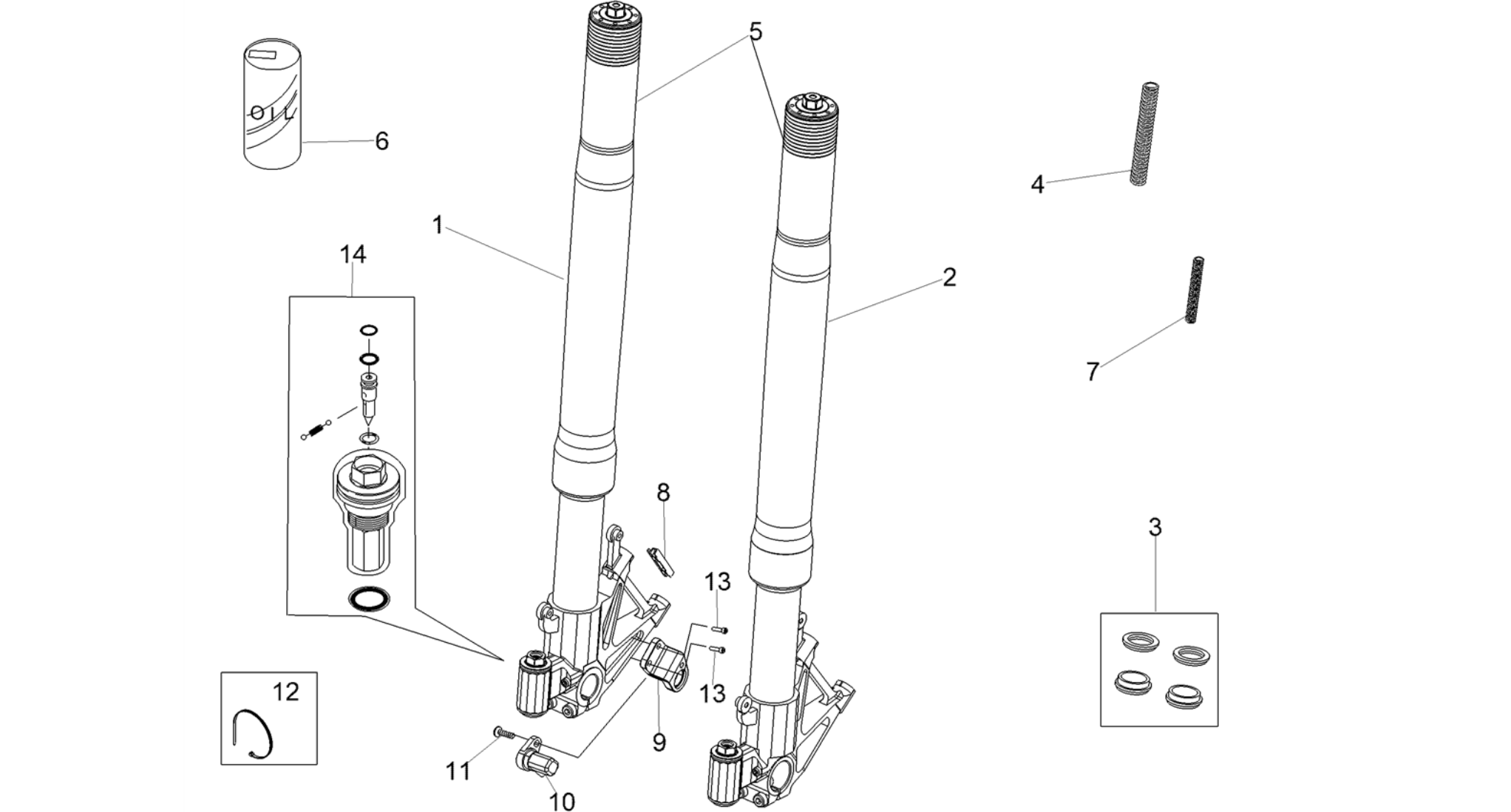 Front fork Ohlins