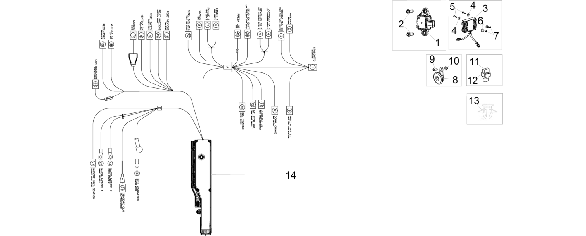 Front electrical system