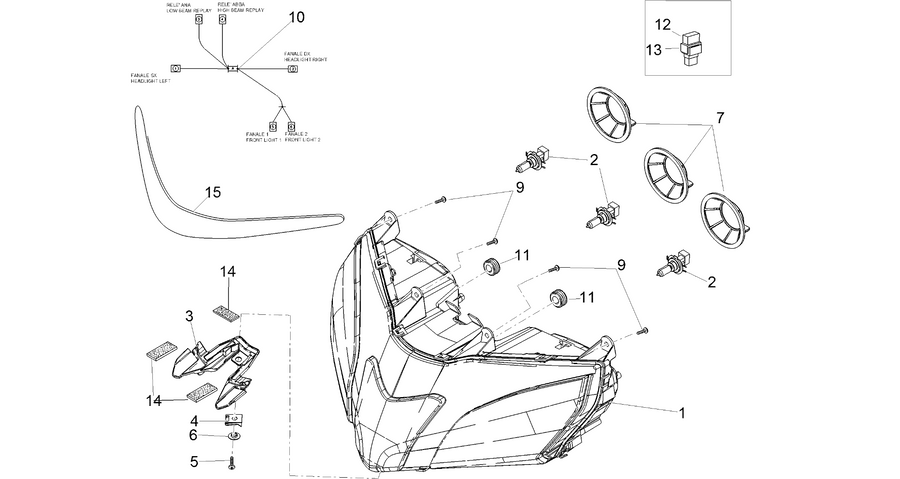 Front headlamps