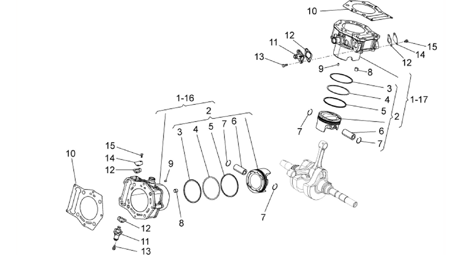 Cylinder with piston