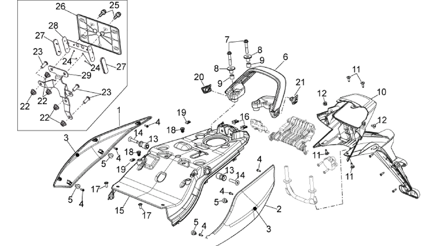 Rear body