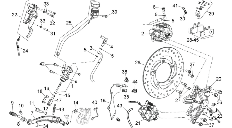 Rear brake system