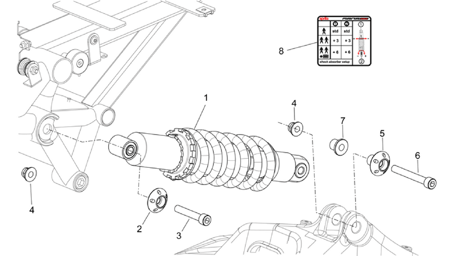 Rear shock absorber