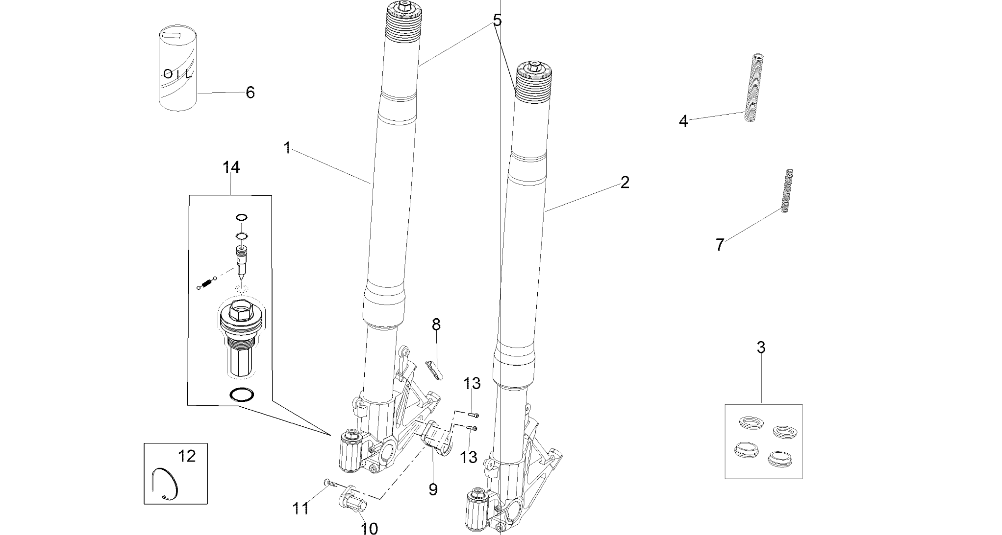 Front fork Ohlins