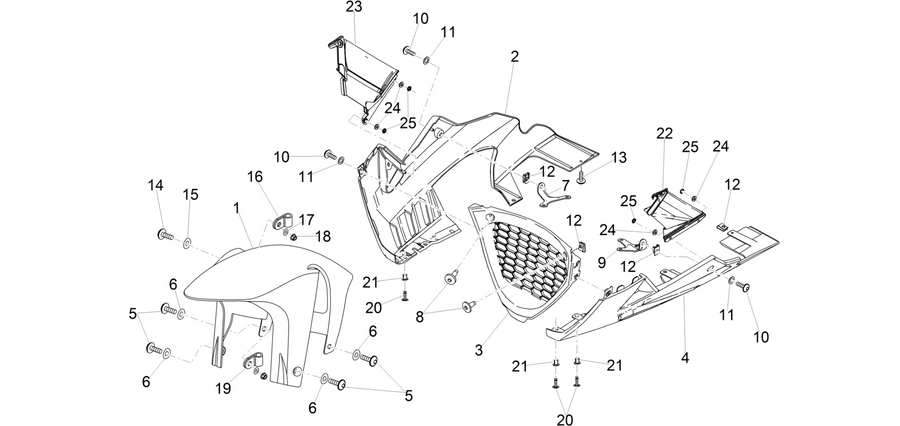 Front mudguard-Pillar