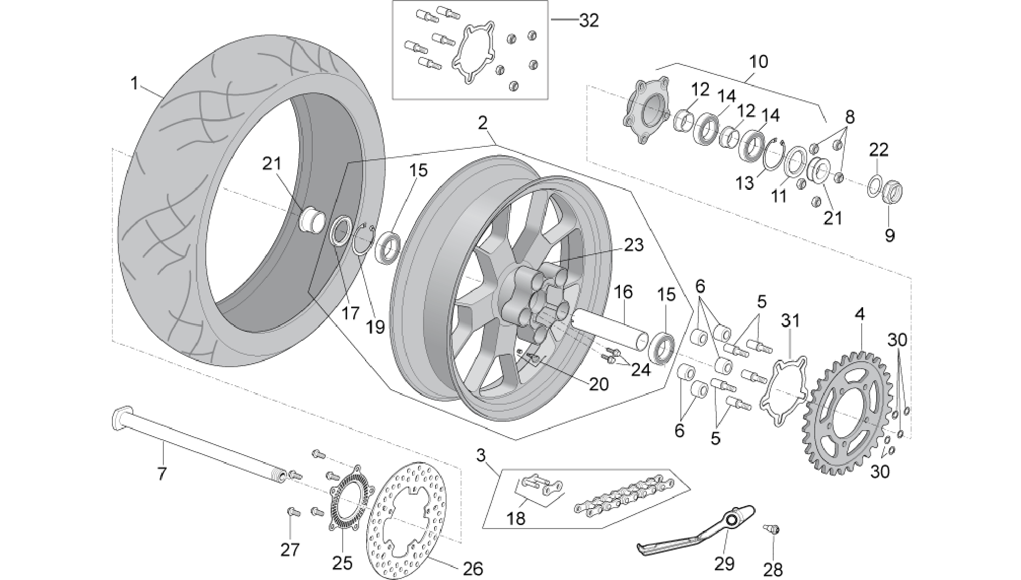 Rear wheel