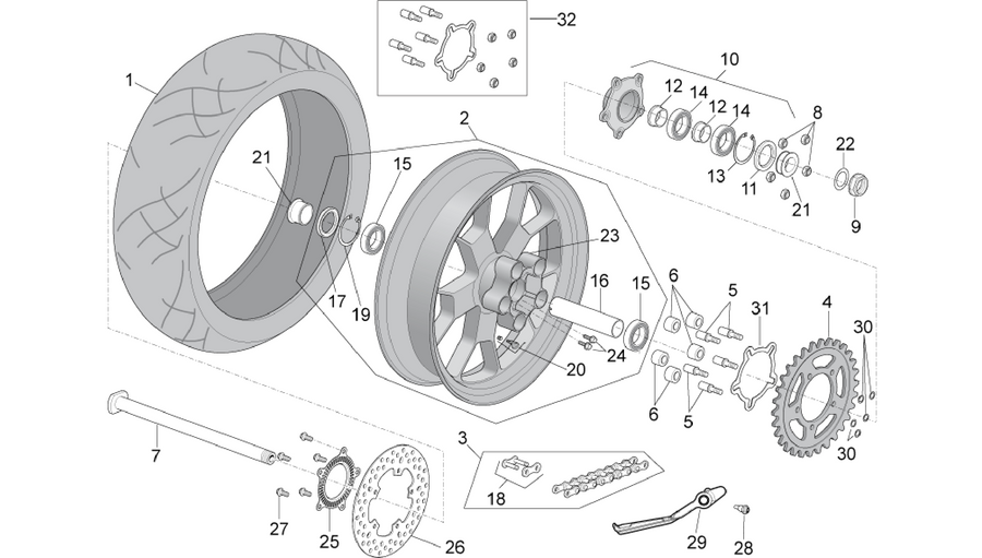 Rear wheel