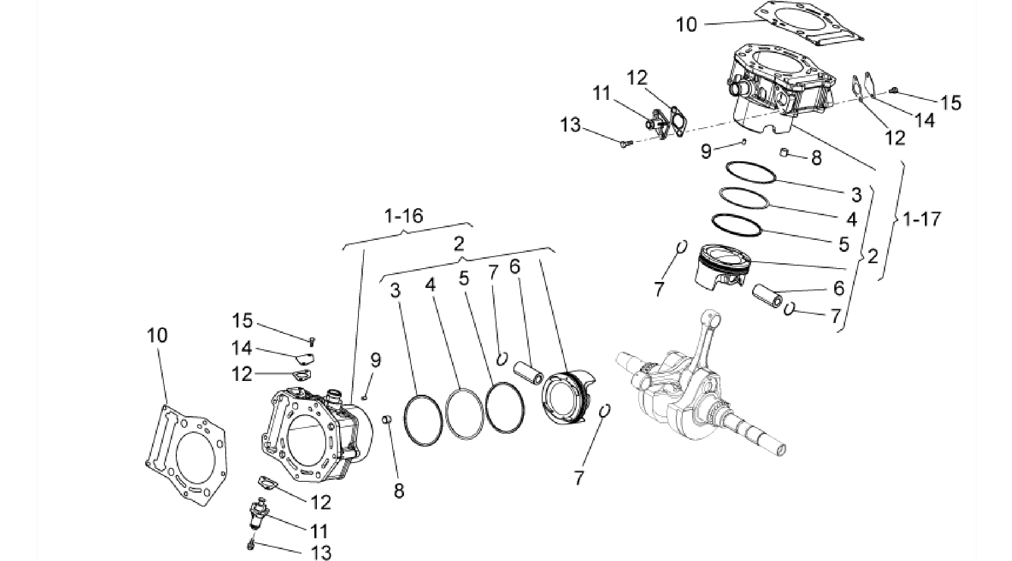 Cylinder with piston