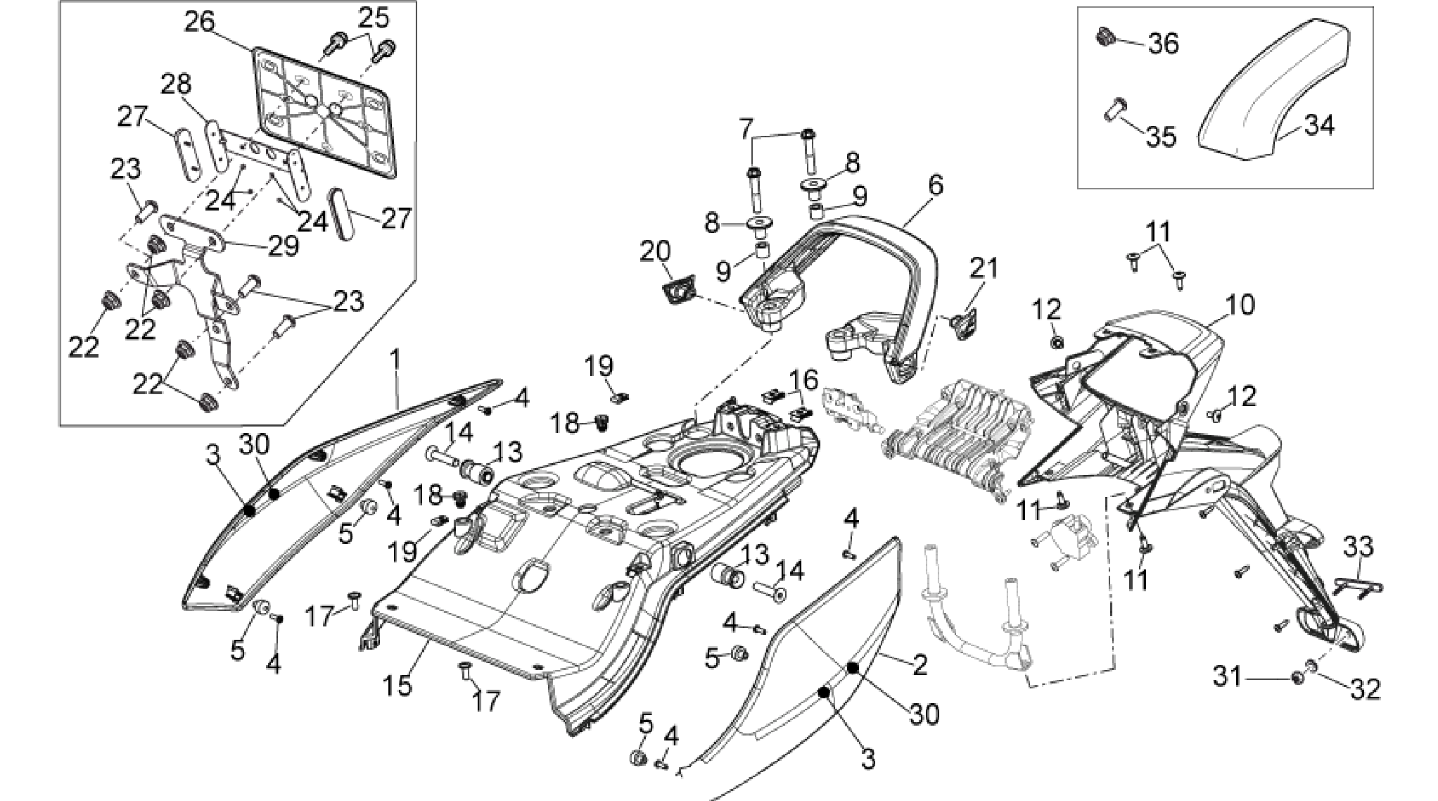 Rear body