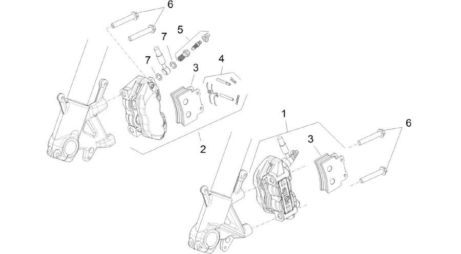 Front brake caliper
