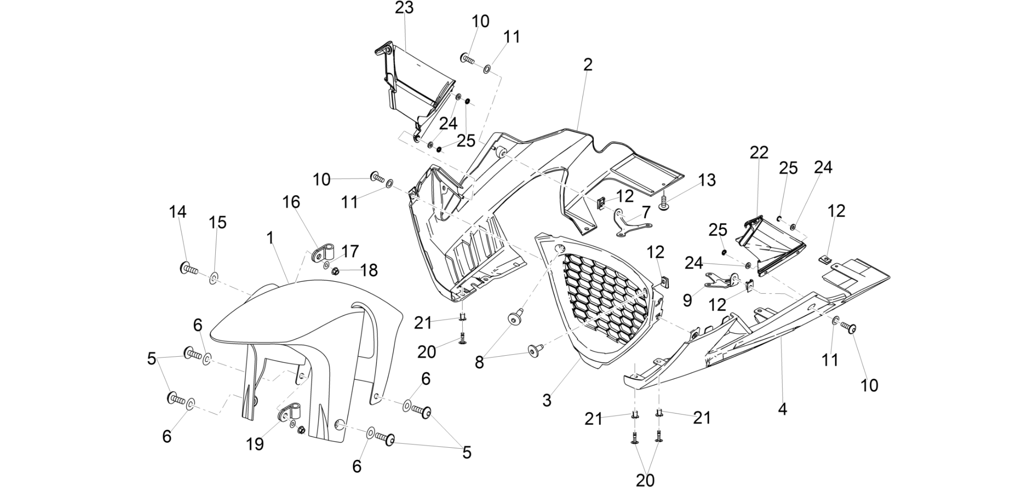 Front mudguard-Pillar