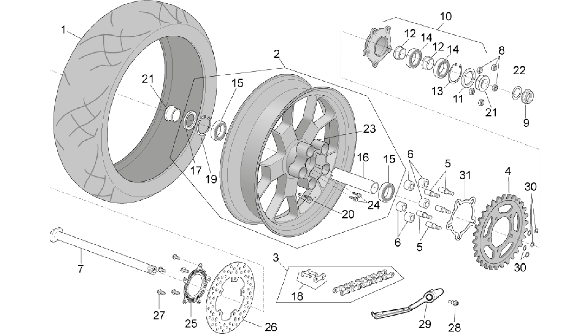 Rear wheel