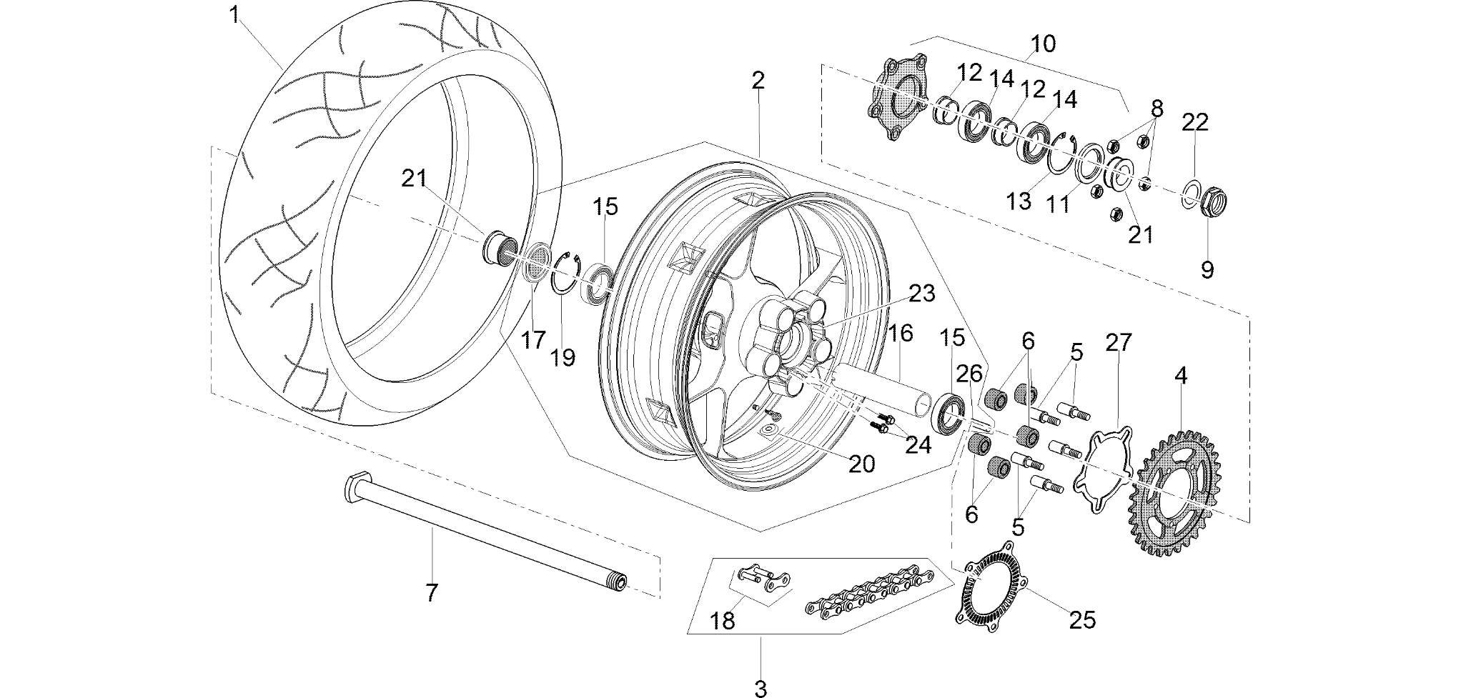 Rear wheel