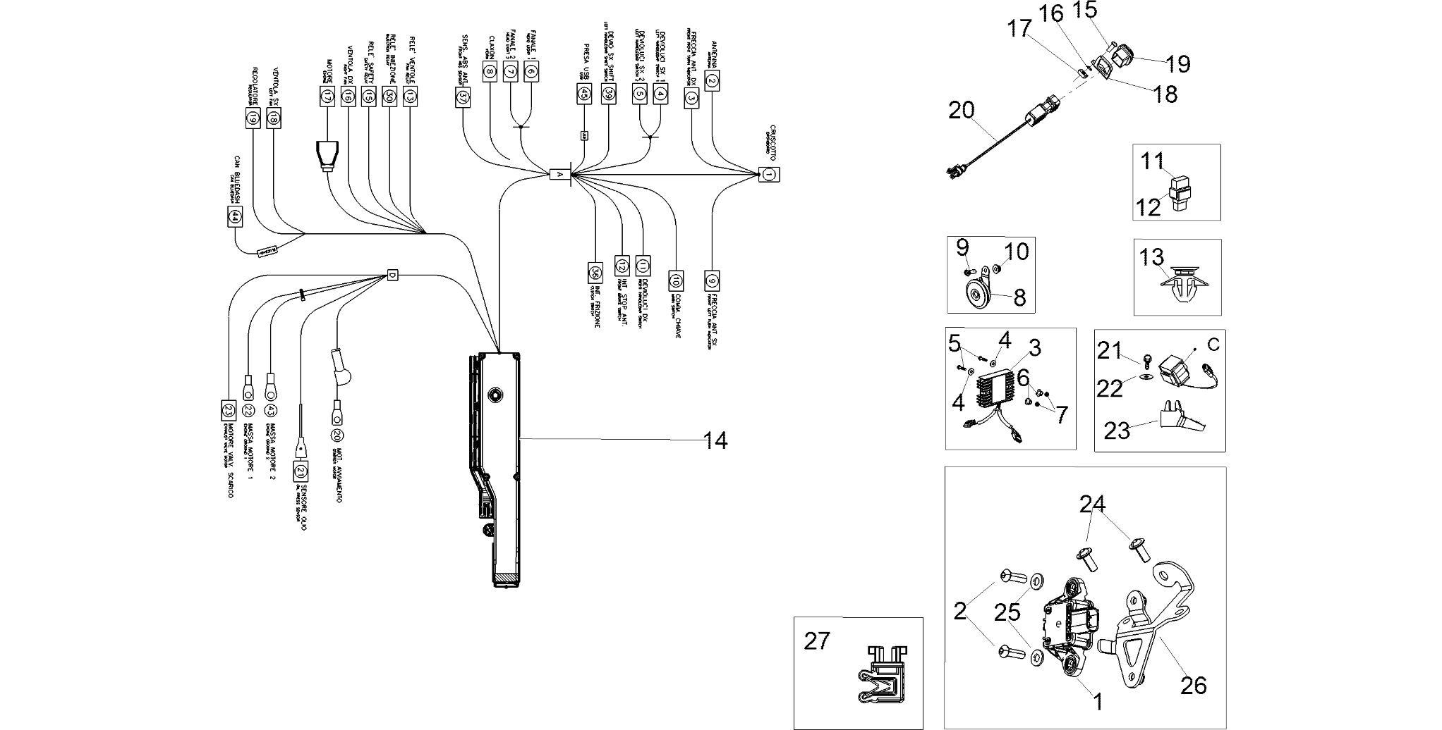 Front electrical system
