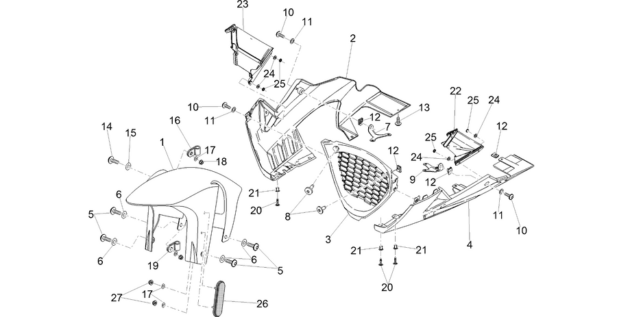 Front mudguard-Pillar