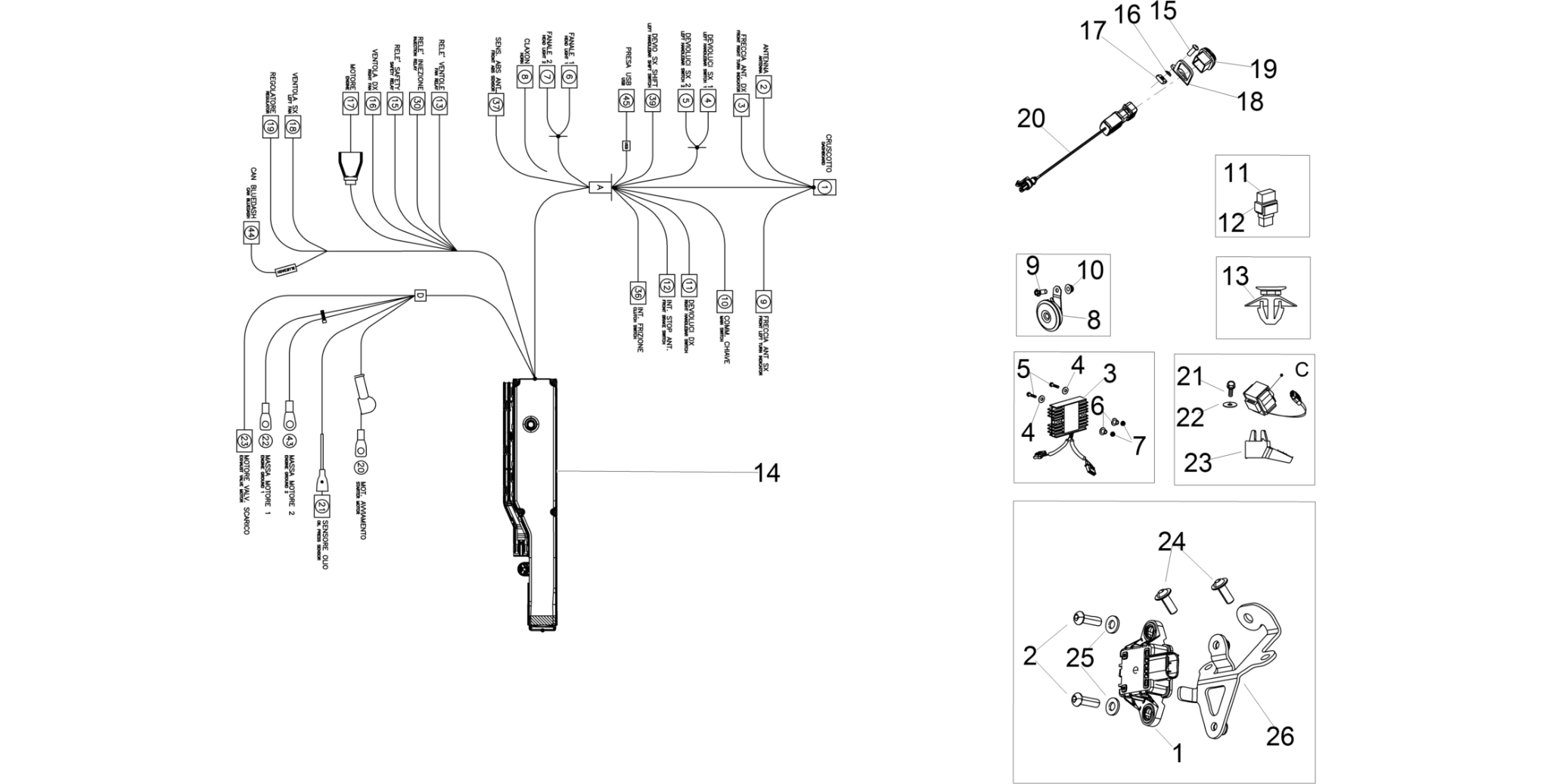 Front electrical system