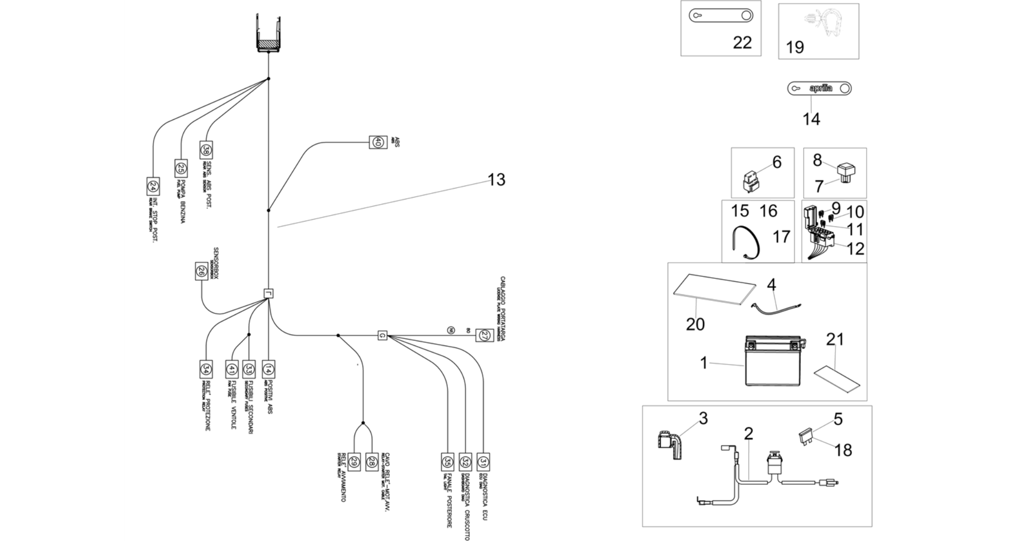 Rear electrical system