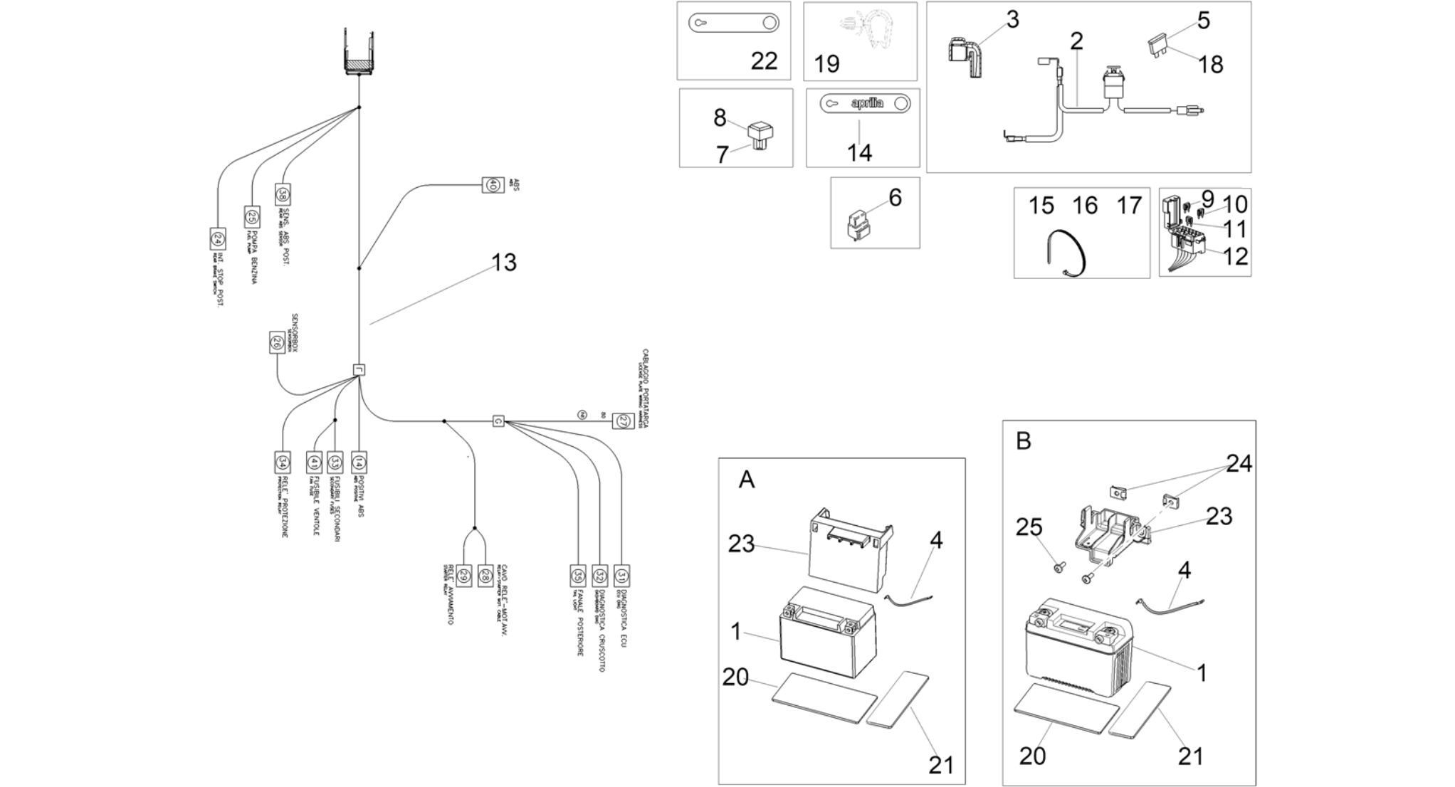 Rear electrical system
