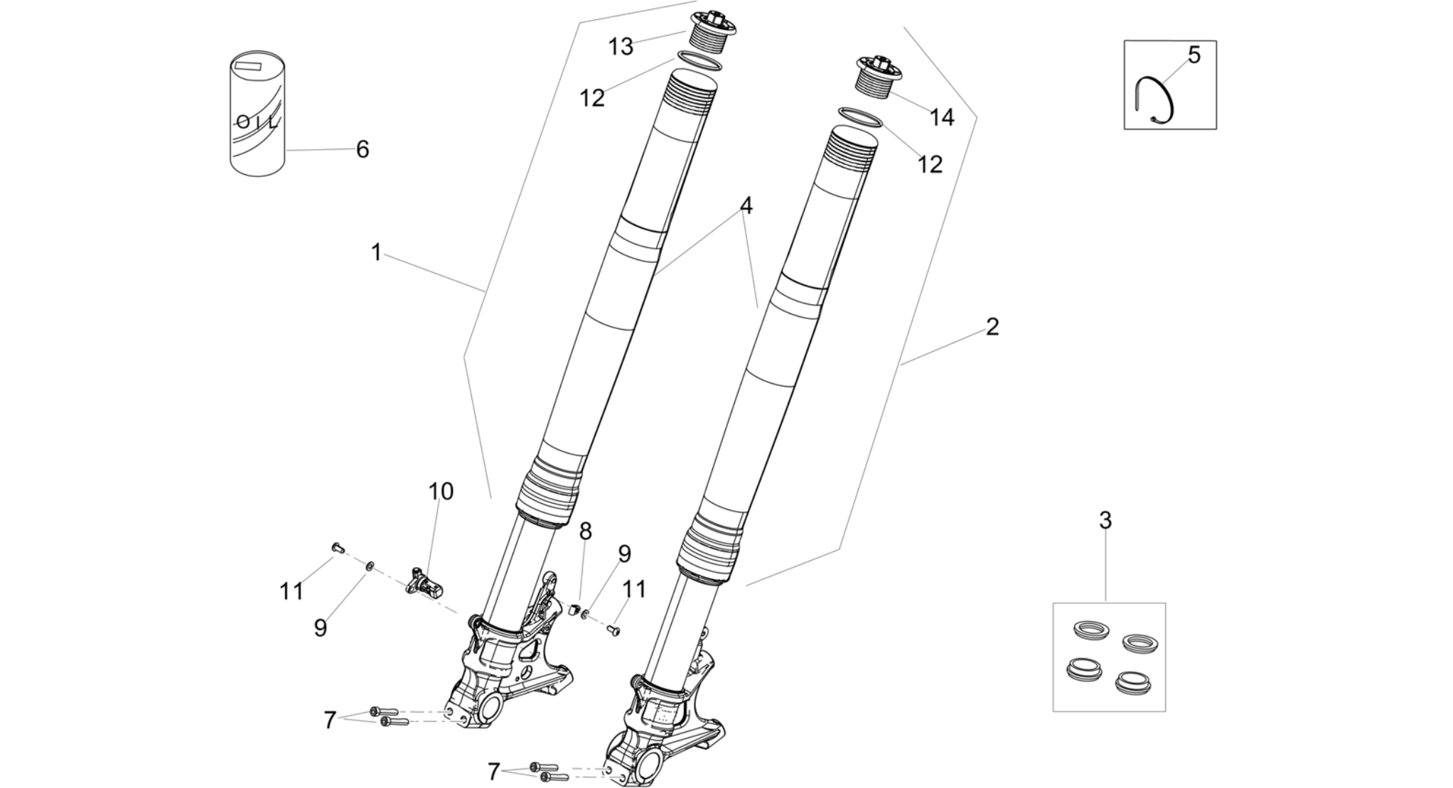 Front fork Ohlins