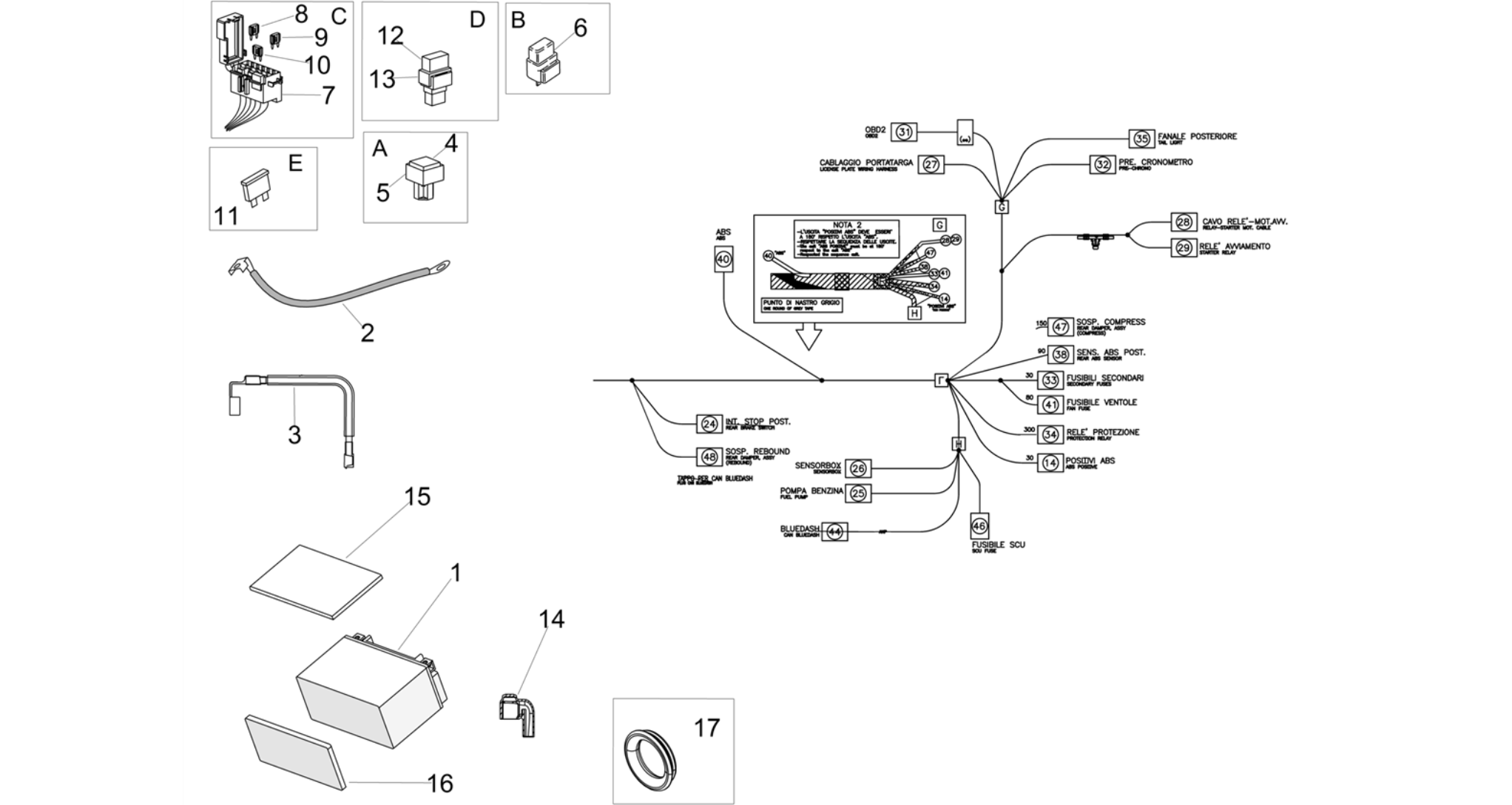 Central electrical system