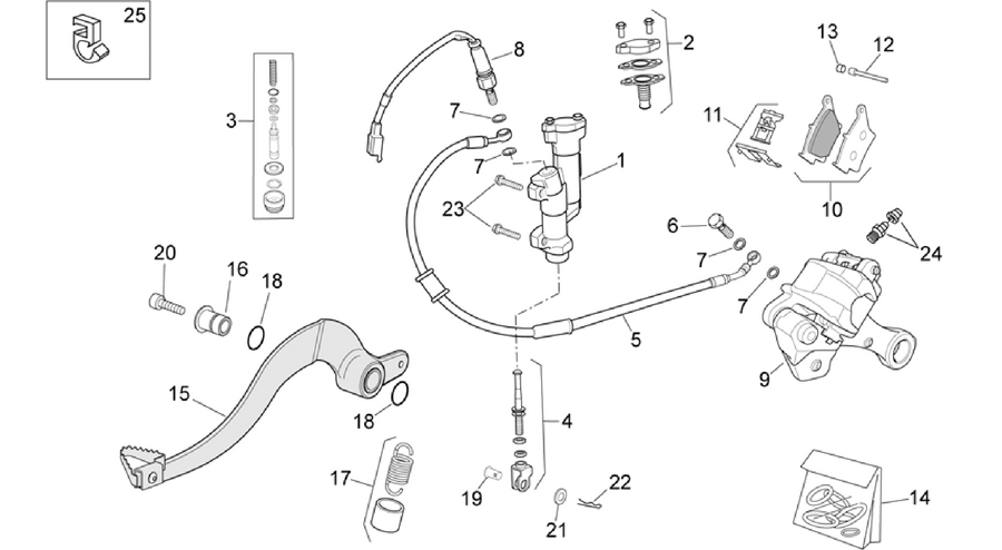 Rear brake system