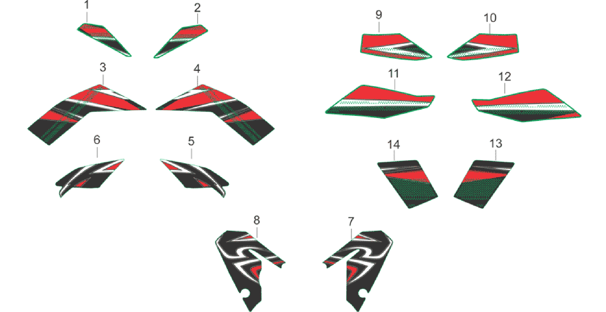 Central body Decals