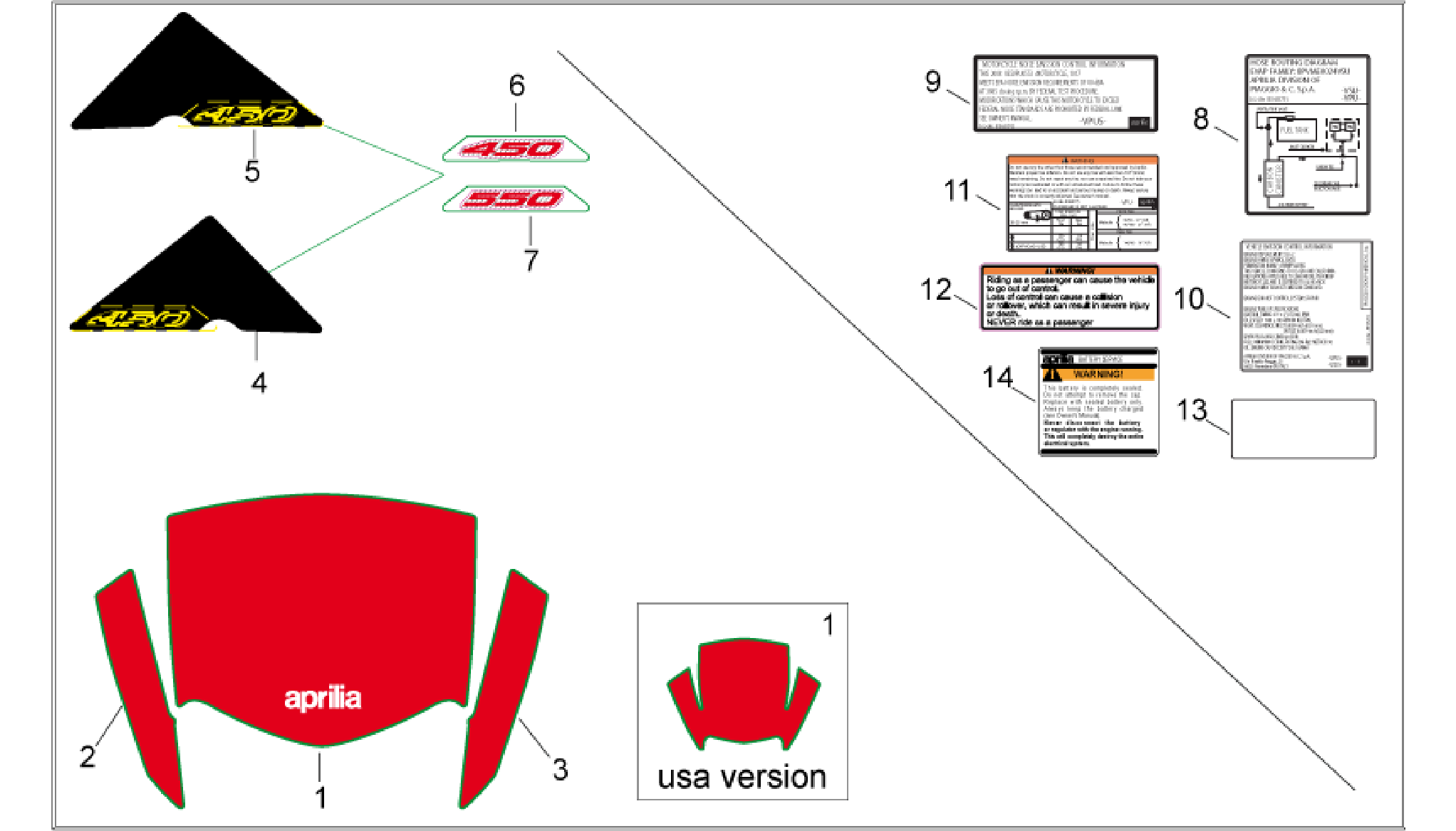 Plates-Front body Decals
