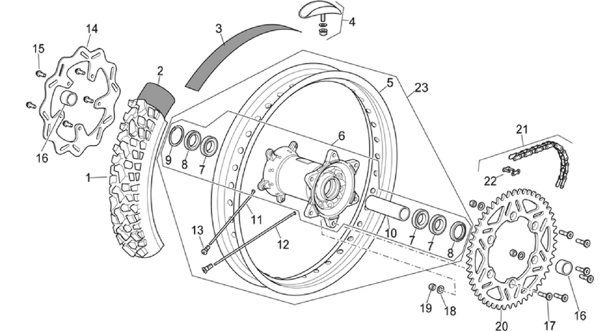 Rear wheel I
