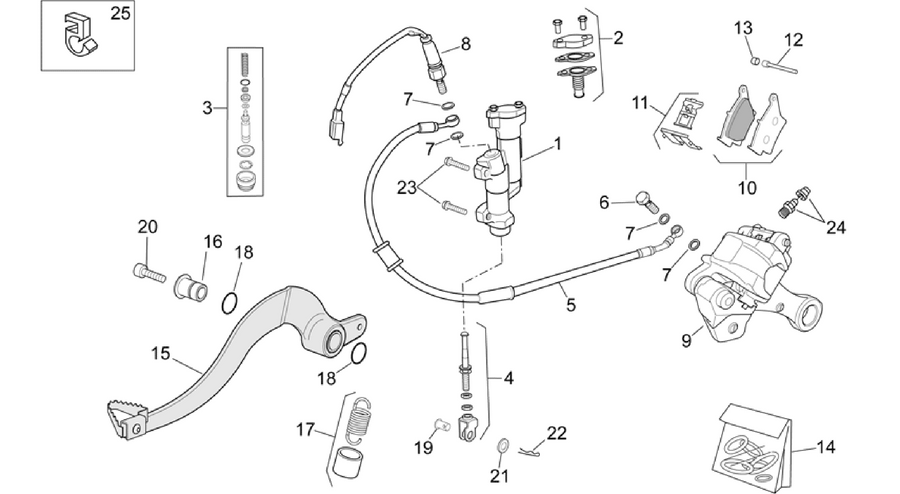 Rear brake system