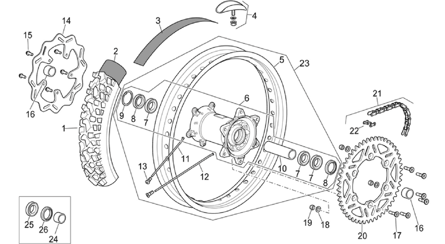 Rear wheel I