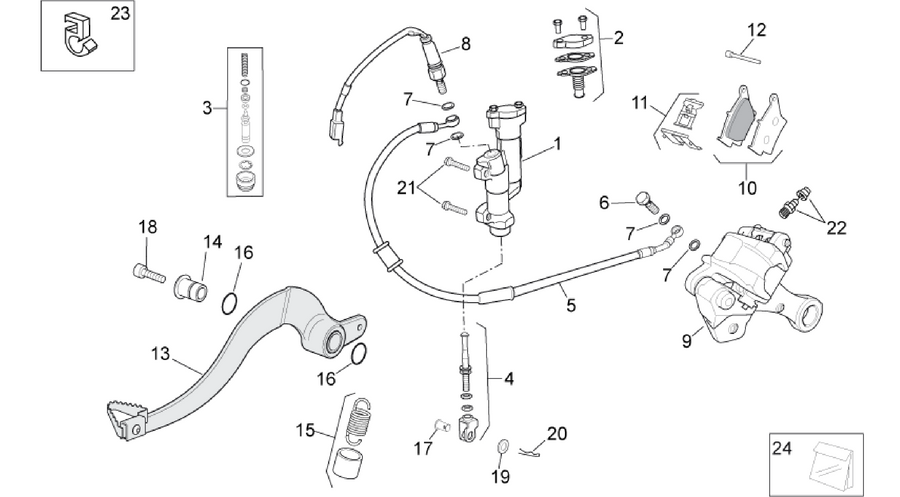 Rear brake system