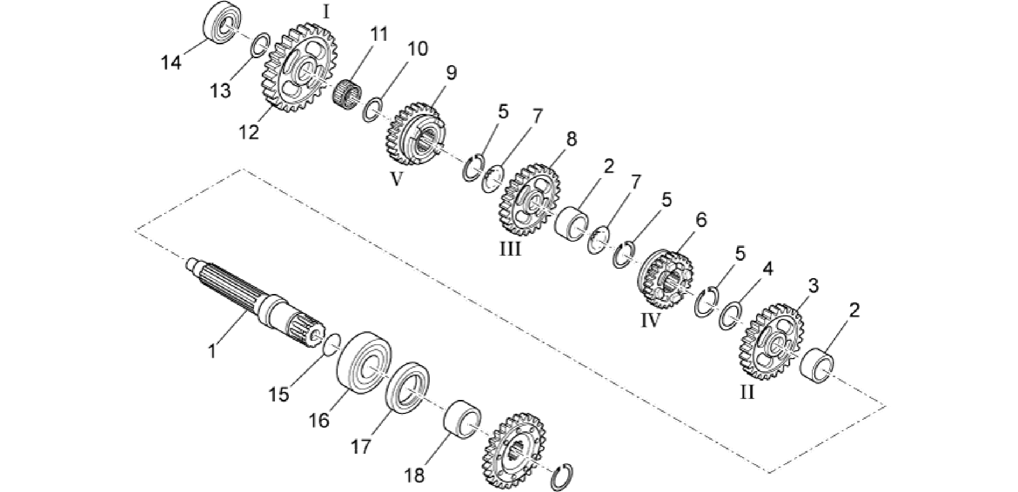 Driven shaft