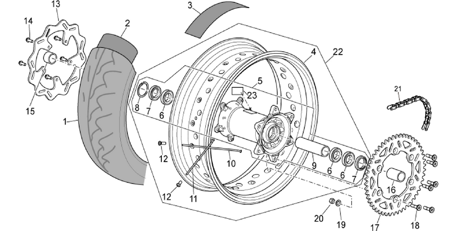 Rear wheel