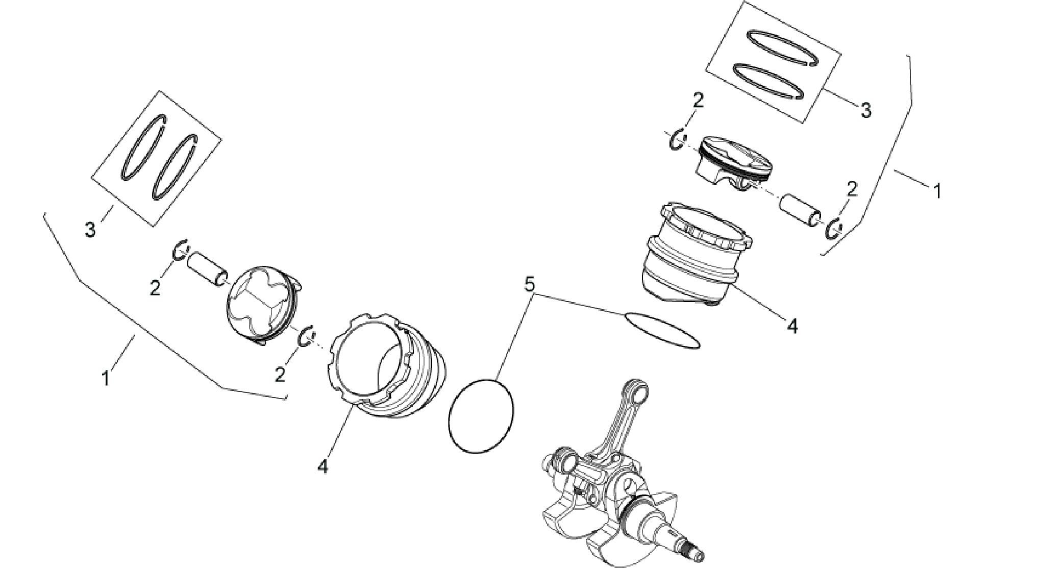 Cylinder with piston