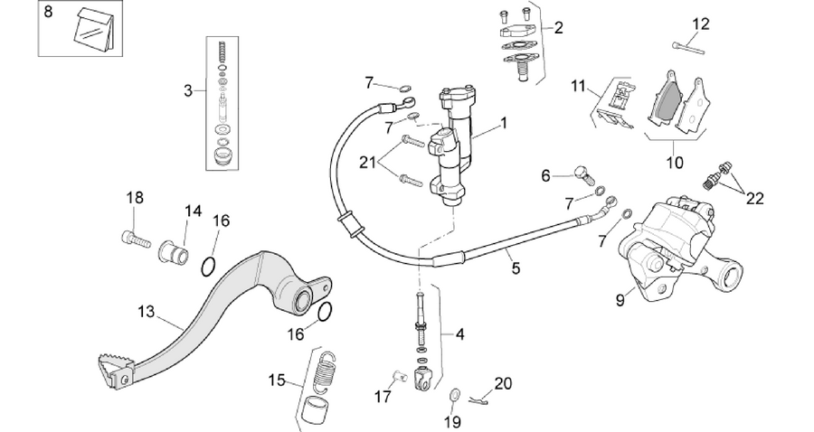 Rear brake system