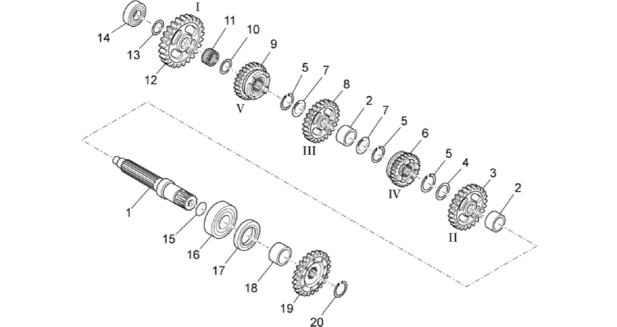 Driven shaft