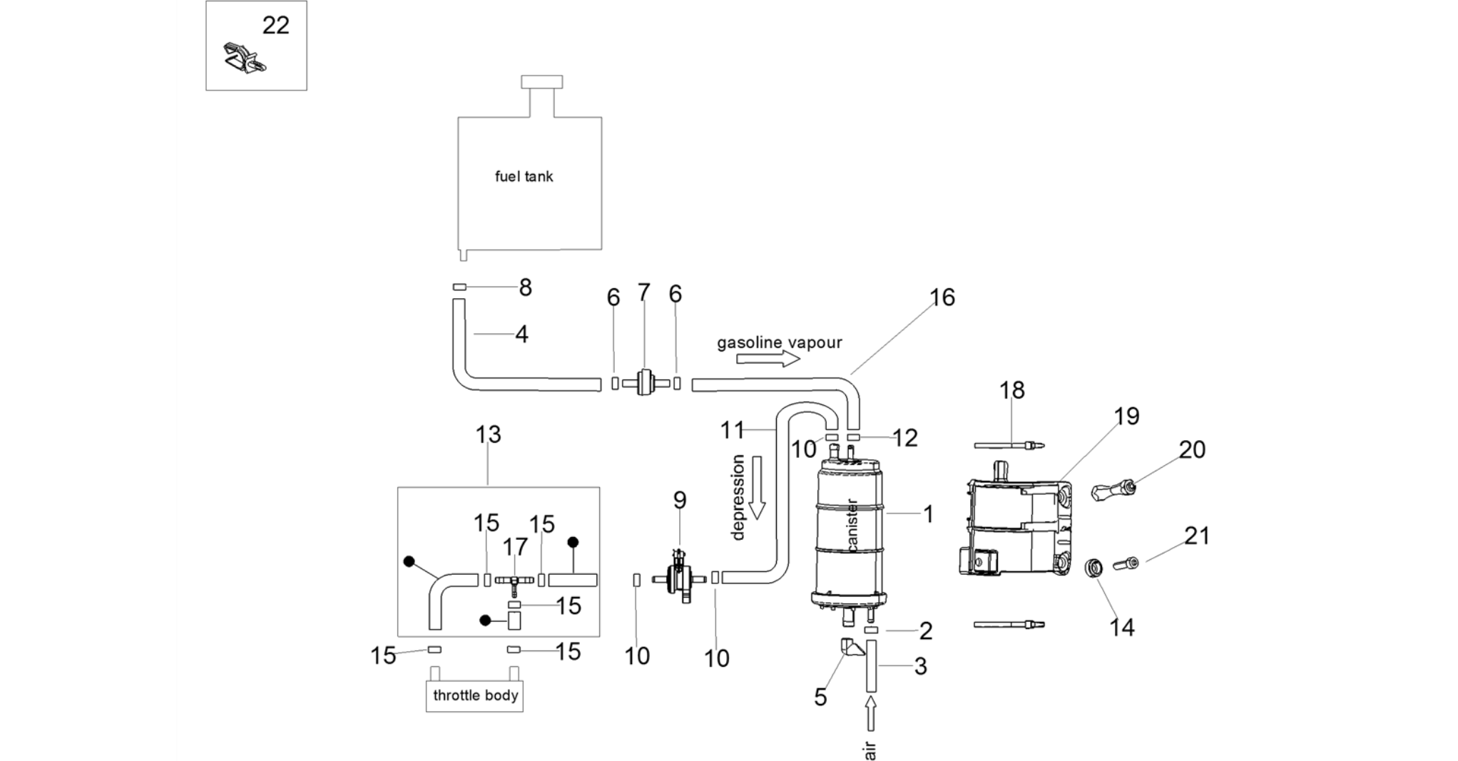 Fuel vapour recover system