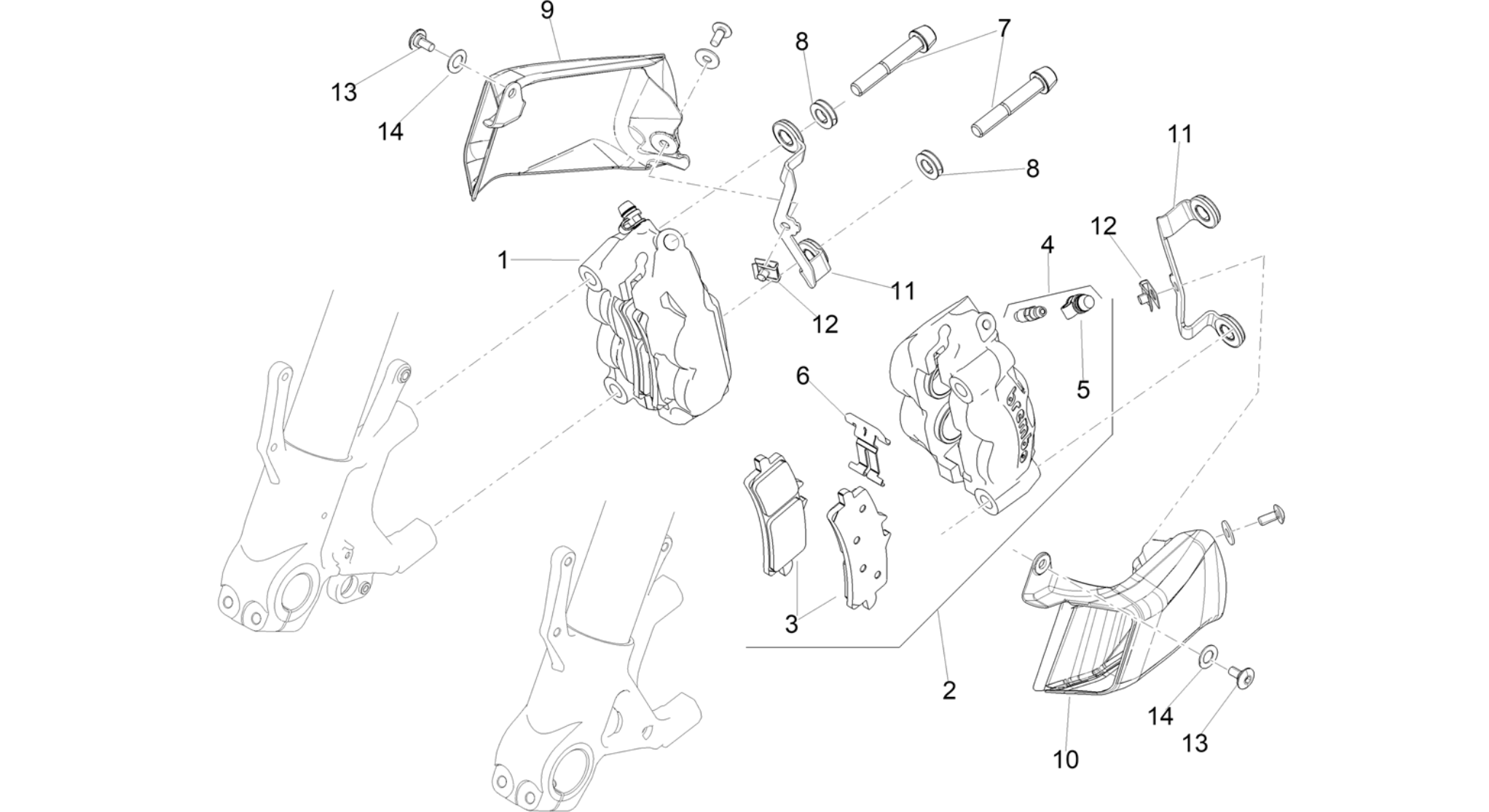 Front brake caliper