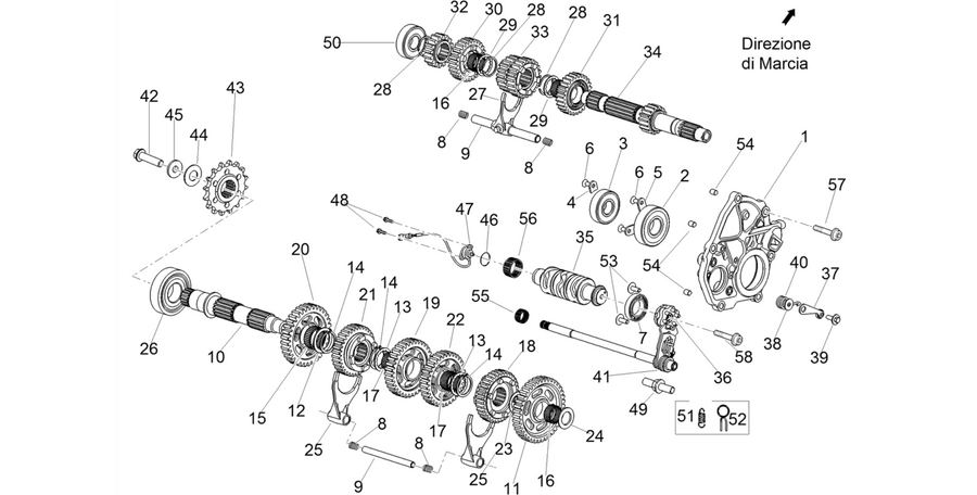 Gear box - Gear assembly