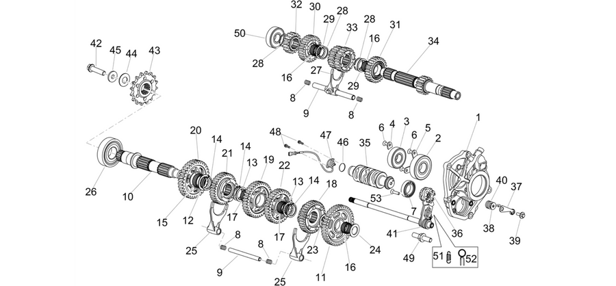 Gear box - Gear assembly