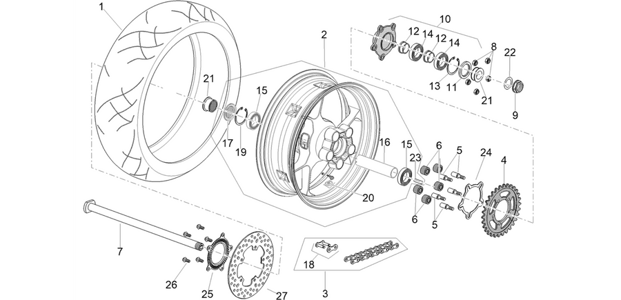 Rear wheel