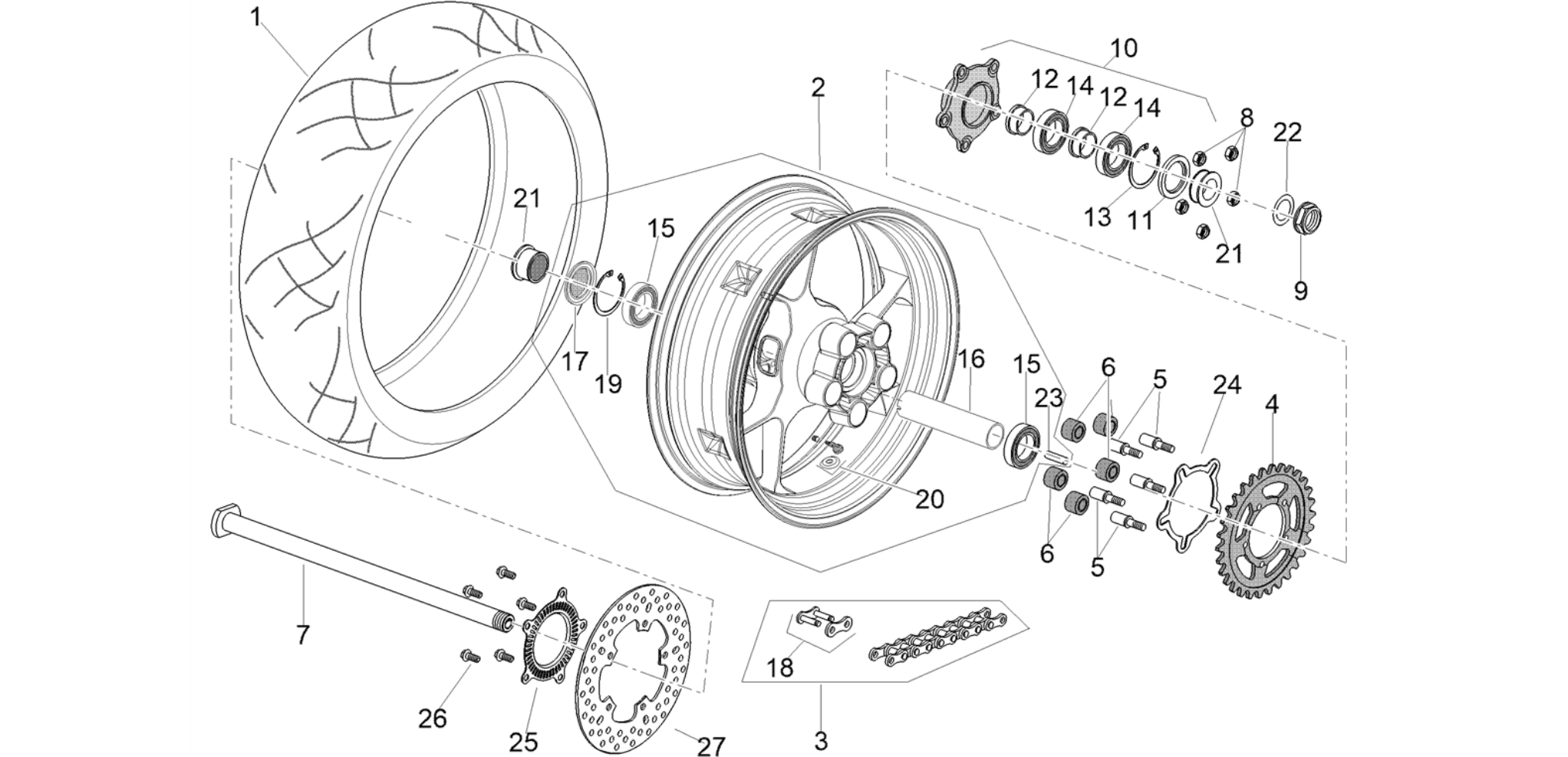 Rear wheel