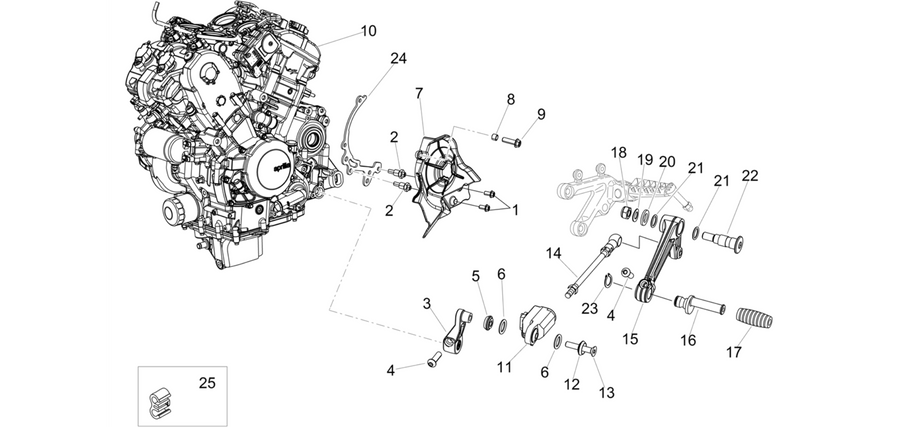 Engine-Completing part-Lever