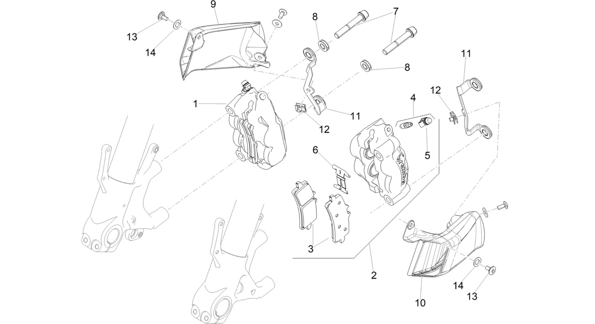 Front brake caliper
