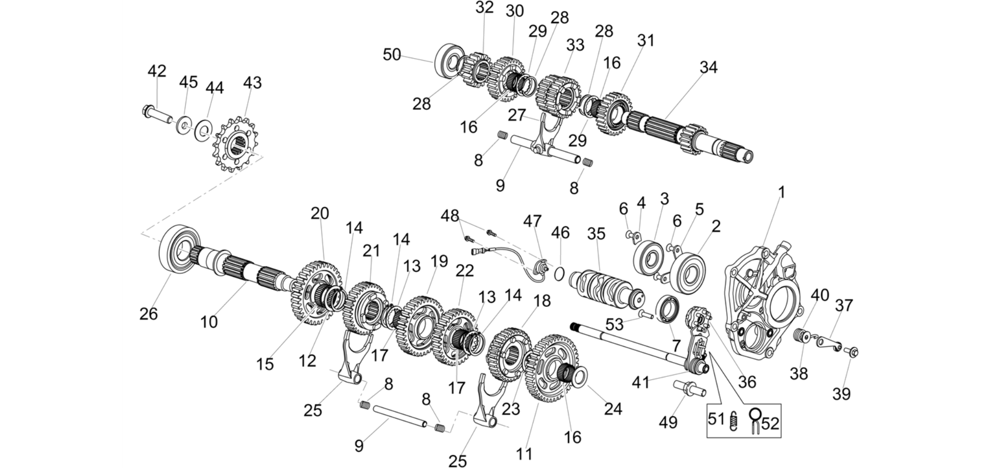 Gear box - Gear assembly